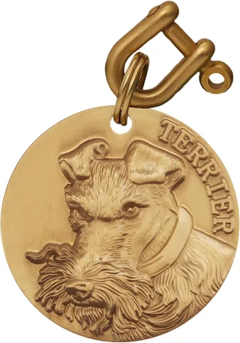 Miniatura 8 de Etiquetas de identificación para mascotas de cobre puro, etiquetas de nombre de perro personalizadas en relieve 3D con letras personalizadas