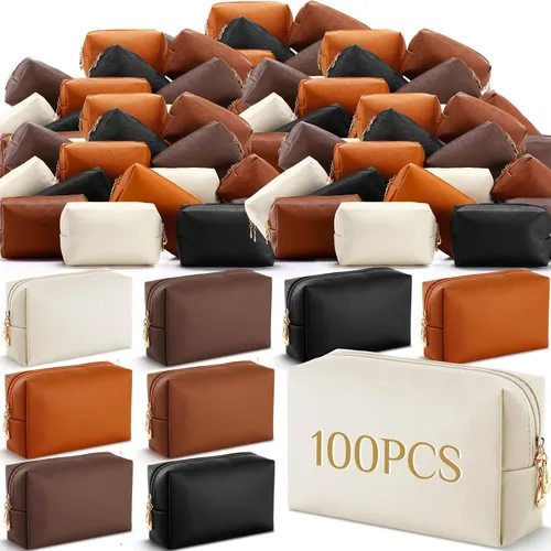 Miniatura 8 de Bolsas de cosméticos a granel de piel sintética para maquillaje, bolsa pequeña, bolsa de aseo de bricolaje, bolsa de aseo personal, organizador