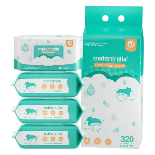 Miniatura 7 de MATERN'ELLA Toallitas para bebés, toallitas para pañales para pieles sensibles, 99% a base de agua, hipoalergénicas, sin perfume y sin alcohol, 3