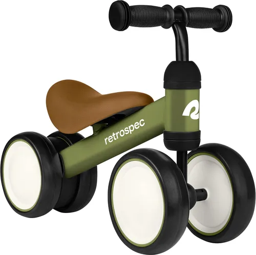 Retrospec Cricket - Bicicleta de equilibrio para bebés con 4 ruedas para edades de 12 a 24 meses - Juguetes para bebés y niños pequeños de 1 año -