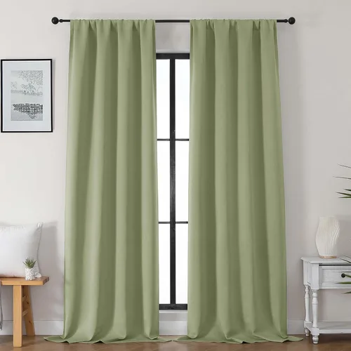 Miniatura 87 de Gwine Cortinas opacas para dormitorio, 54 pulgadas de largo, paneles de cortina de ventana con aislamiento térmico y reducción de ruido, cortinas