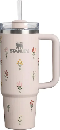 Miniatura 167 de Stanley Quencher H2.0 - Vaso de acero inoxidable con asa, pajilla y tapa FlowState giratoria de 3 posiciones; aislamiento térmico, sin BPA; apto