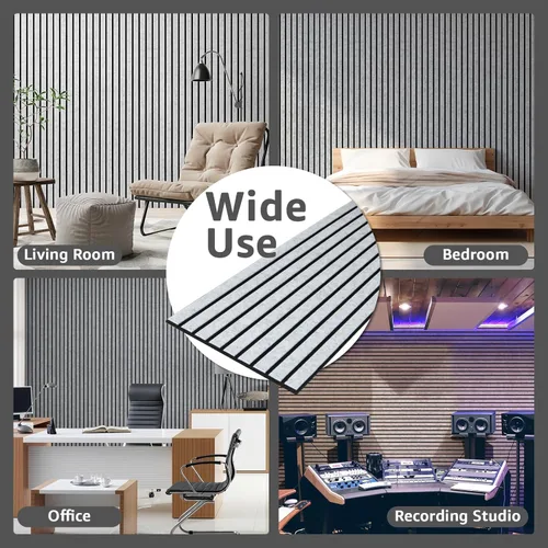 Miniatura 6 de Art3dwallpanels Paquete de 10 Paneles Acústicos, 48" X 12" X 0.43" Paneles de Pared Insonorizados, Autoadhesivos de Alta Densidad que Absorben