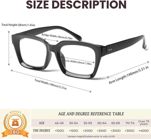Miniatura 2 de Joschoo - Paquete de 3 gafas de lectura con bloqueo de luz azul para computadora, con bisagra de resorte, para mujeres y hombres