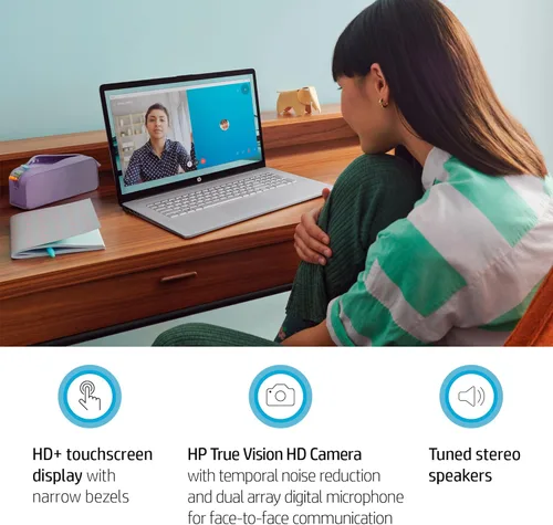 Miniatura 2 de HP Laptop 2023 17, pantalla táctil HD+ de 17.3 pulgadas, procesador Intel Core i7-1355U, 64 GB de RAM, SSD de 2 TB, cámara web, HDMI, teclado