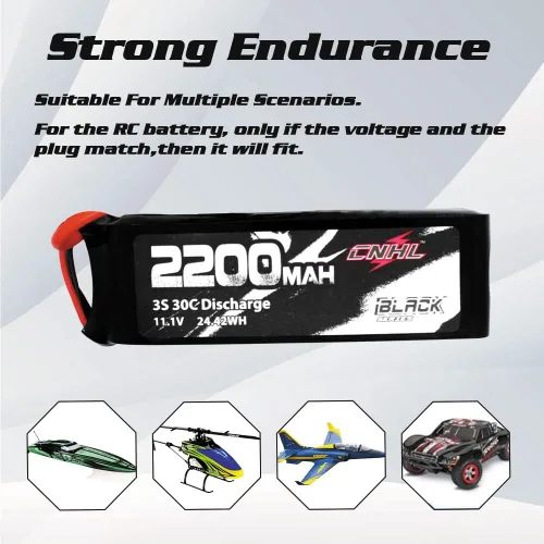 Miniatura 5 de CNHL 2200mAh 3S Lipo Batería 30C 11.1V con XT60 Plug para RC Avión Quadcopter Evader BX Coche Truggy Truck Barco