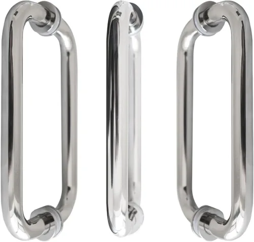 Miniatura 6 de CKB Manija de puerta de ducha de 8 pulgadas, tirador de puerta de vidrio de ducha de espalda a trasera, compatible con vidrio de 1/4 a 1/2 pulgadas