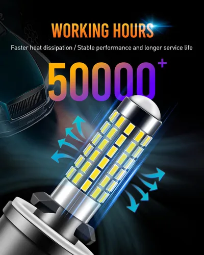 Miniatura 6 de Bombilla LED antiniebla 880 3000K amarillo ámbar 300% súper brillante 1:1 tamaño mini 886 890 892 893 bombilla LED con proyector para luces