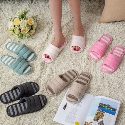 Miniatura 2 de OanKhunera Pantuflas de punta abierta para mujer, cómodas pantuflas de casa para mujer, de espuma viscoelástica, cómodas y suaves, acogedoras