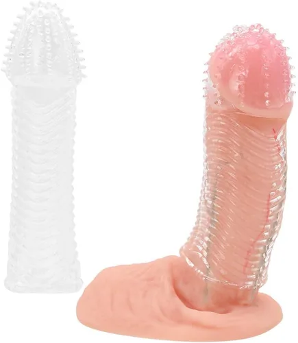 Miniatura 7 de Consoladores de correa con cinturón de arnés y 4 fundas reutilizables para el pene para una estimulación intensa