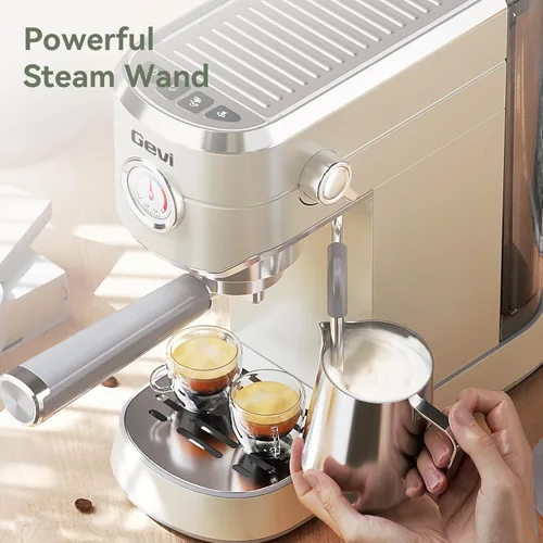 Miniatura 5 de Gevi Cafeteras comerciales para café expreso, máquina profesional de café con espumador de leche, máquinas de café expresso de acero inoxidable