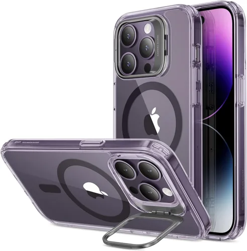 Miniatura 68 de ESR Funda para iPhone 14 Pro Max, Compatible con MagSafe, Funda Transparente para Teléfono con Soporte Stash Integrado para iPhone 14 Pro Max