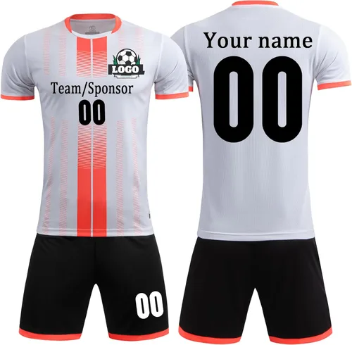 Miniatura 8 de Camisetas de fútbol personalizadas para niños, hombres y mujeres, camiseta y pantalones cortos de fútbol personalizados, uniformes de fútbol