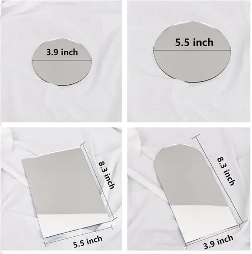 Miniatura 4 de Juego de 4 accesorios geométricos de espejo para fotos, tablero de reflejo de espejo acrílico, accesorios de fondo de fotografía para productos