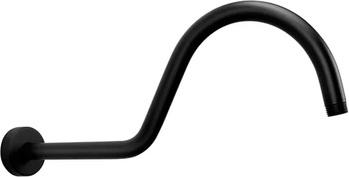 Miniatura 10 de NearMoon Brazo de extensión de ducha con brida, tubo extensor largo de cuello de cisne de arco alto en forma de S, perfecto para cabezal de ducha