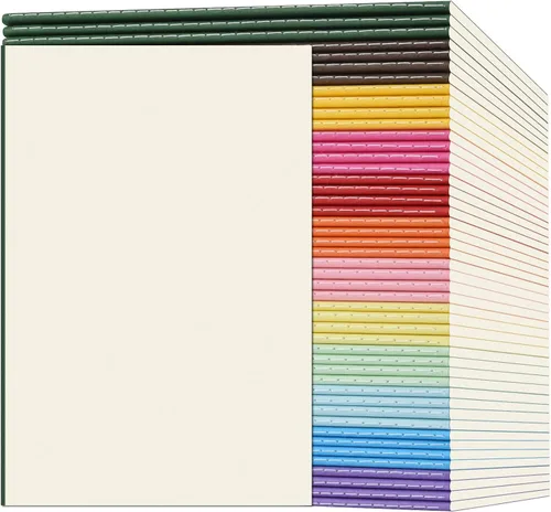 Miniatura 9 de ZCZN Paquete de 24 cuadernos en blanco coloridos a granel, diarios A5 con 12 colores, 60 páginas/30 hojas, 21 x 13 cm, papel liso, cuadernos