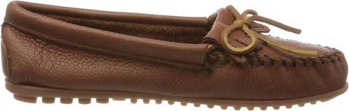 Miniatura 6 de Minnetonka Mocasines suaves de piel de ciervo para mujer, Negro