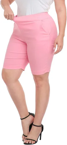 Miniatura 5 de HDE Women's Plus Size Bermuda Shorts Mid Rise 10" Inseam Shorts with Pockets