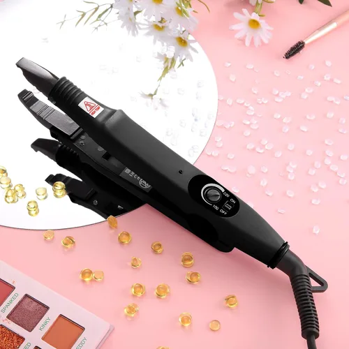 Miniatura 7 de Plancha para Extensiones de Cabello de Queratina Fusion - Herramienta de Calor, Conector Térmico con Protector de Pegamento Fusion, Plantilla, Pinza