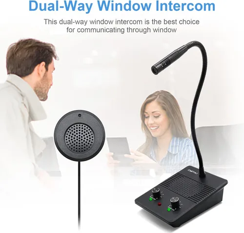 Miniatura 2 de CallToU Sistema de Intercomunicador con Altavoz de Ventana, Micrófono de Intercomunicación de Dos Vías Antiinterferencia para Hablar a Través