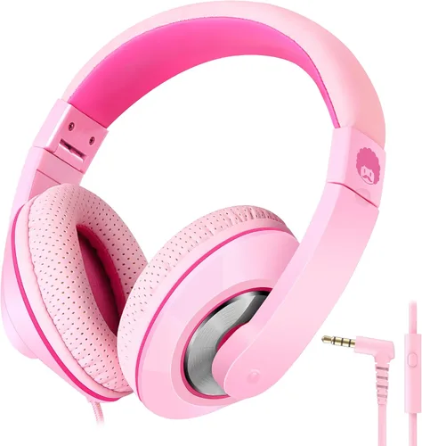 Miniatura 22 de RockPapa Comfort Audífonos para la escuela, ligeros, para niños, niñas, adolescentes, con cable de 3.5 mm para reproductor de CD y DVD, tablet, Negro