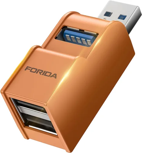 Miniatura 8 de Adaptador USB 3.0 de 3 Puertos, Hub USB con 1 Puerto USB 3.0 y 2 Puertos USB 2.0, Divisor de Puerto USB Portátil para Teclado, Disco Duro Móvil, Azul