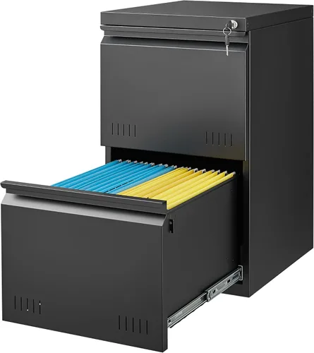 Miniatura 8 de Guizeeopo Armario de almacenamiento de metal con estantes ajustables, gabinetes de almacenamiento de garaje con puertas y estantes, archivadores
