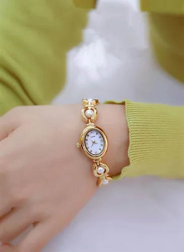 Miniatura 2 de ADSBIAOYE Elegante reloj de vestir de mujer perla reloj de moda oval dial regalo reloj impermeable para mujer