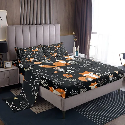 Miniatura 26 de Juego de sábanas con estampado camuflaje de la bandera estadounidense tamaño King, de Castle Fairy. Juego de ropa de cama de lujo de microfibra