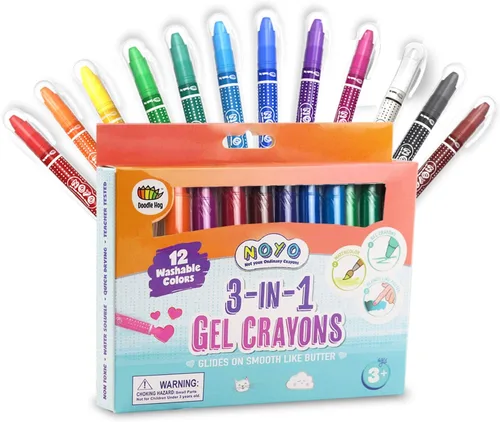 Miniatura 9 de DOODLE HOG Crayones lavables de 36 colores, para niños y niños pequeños, acuarela, no tóxico, 3 en 1, para niños de 4 a 8 años