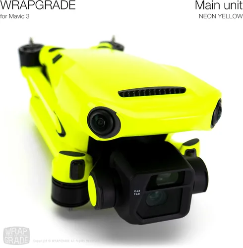 Miniatura 6 de WRAPGRADE Adhesivos de piel completa para DJI Mavic 3 / Mavic 3 Classic (amarillo neón)