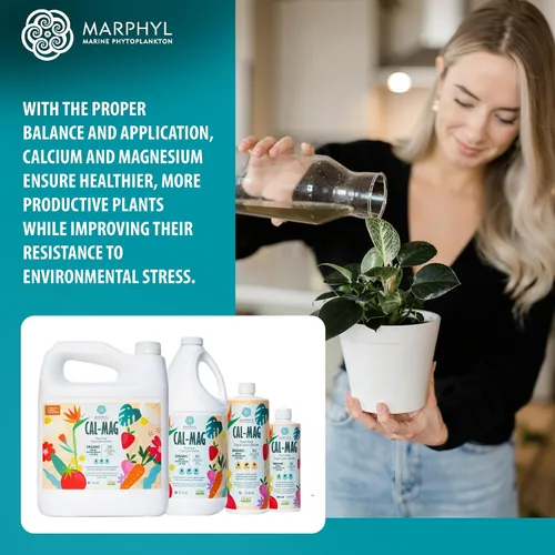 Miniatura 6 de MARPHYL Fertilizante líquido orgánico CALMAG, calcio + magnesio, corrige las deficiencias comunes de las plantas, para jardín, flores, verduras