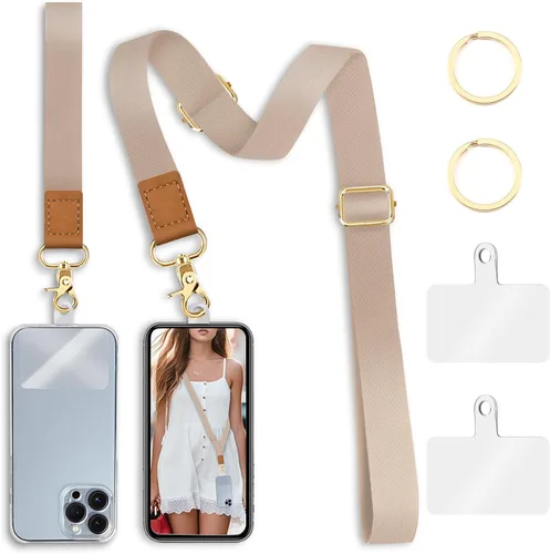 Miniatura 11 de Cordón cruzado para teléfono celular con correa para la muñeca, diseño de flores, para colgar alrededor del cuello, correa floral ajustable