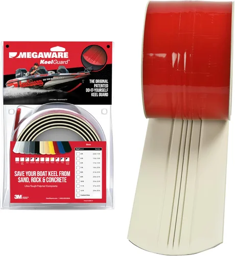MEGAWARE KEELGUARD Protector de quilla DIY original hecho en Estados Unidos, 5 pulgadas de ancho, tamaños de 4 a 12 pies, 11 colores, kit completo