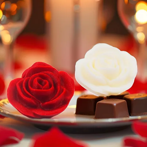 Miniatura 2 de Molde de silicona de flor de rosa de gran tamaño, moldes para dulces y chocolate, herramientas de decoración de pasteles de boda, moldes