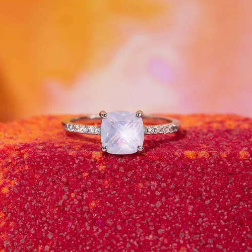 Miniatura 5 de Fragrant Jewels Vela de piedra natal de octubre con anillo de turmalina CZ en el interior (tamaño 9)