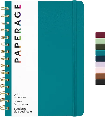 Miniatura 32 de PAPERAGE Cuaderno de espiral rayado, (azul marino, verde oliva, kraft), paquete de 3, 160 páginas, tamaño mediano de 5.5 x 8 pulgadas, papel grueso