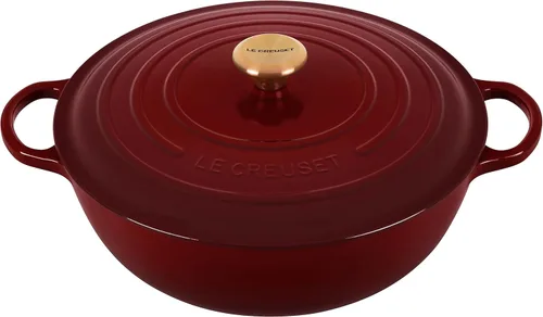 Miniatura 8 de Le Creuset Signature - Horno de chef de hierro fundido, 7.5 cuartos de galón, Oyster Ostra