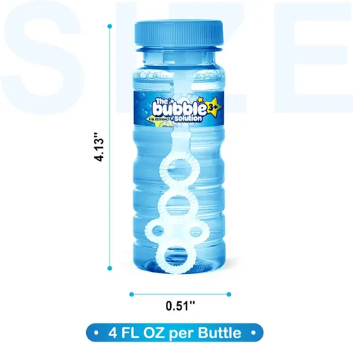 Miniatura 3 de SpringFlower 6 botellas de burbujas con varita, recuerdos de fiesta de burbujas para niños, juguetes de verano, juguete novedoso de solución