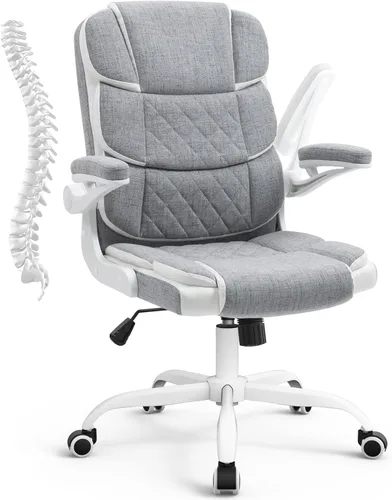 Miniatura 8 de SEATZONE Silla de Escritorio Rosa Silla de Oficina Ejecutiva Moderna con Brazos Silla de Escritorio de Computadora de Piel Sintética para Niñas