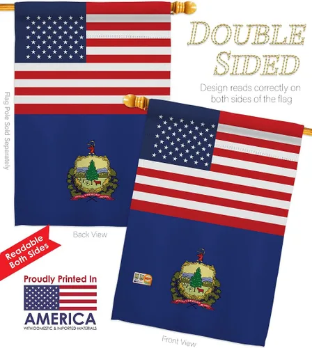 Miniatura 3 de US Vermont Garden House Flags Kit Americana States USA American Territories Republic Country Particular Area Small Decorative Gift Yard Banner