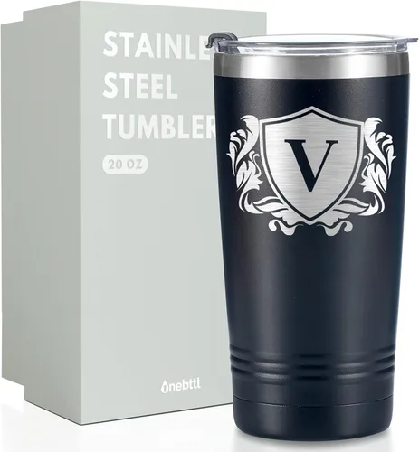 Miniatura 8 de Onebttl Regalos personalizados para hombres con iniciales, vaso de viaje con monograma para él, tazas de café personalizadas, regalos únicos