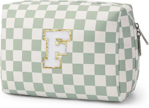 Miniatura 151 de Narwey Bolsa de maquillaje con inicial, regalos de graduación para adolescentes, niñas, niños y adolescentes, cosas de moda de 6 a 18 años, bolsa