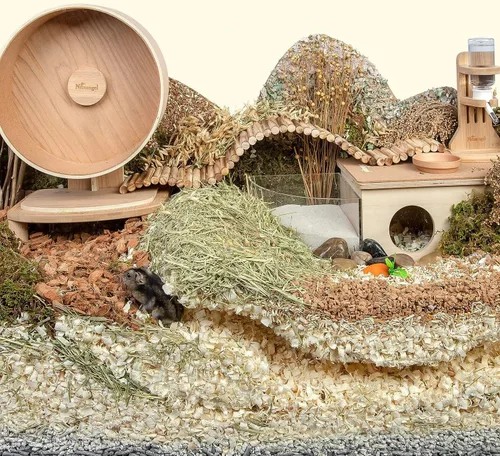 Miniatura 5 de Niteangel Virutas de Álamo Temblón - Cama para Hámster Sirio Enano, Jerbo, Ratones, Degu, Rata, Conejo, Conejito, Cobaya, Chinchilla, Erizo u Otras