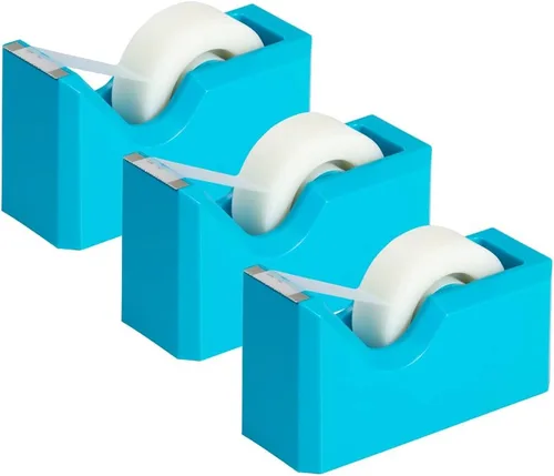 Miniatura 32 de JAM PAPER Coloridos dispensadores de cinta de escritorio, color azul, se venden individualmente