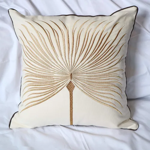 Miniatura 8 de Fundas bordadas decorativas para almohada de 18 x 18 pulgadas. Funda de cojín para sofá, cama, silla, funda de almohada 100% de algodón de 18 x 18