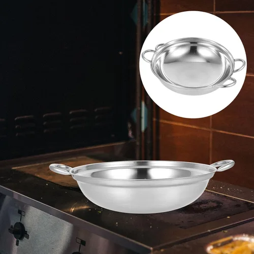 Miniatura 2 de GANAZONO Sartén Sartén 2pcs Cocina Olla Ramen Fideos Olla Antiderrames Todos los días Mariscos Seafood Dry Thicken Chef Wok Ramyun Cooker 10.2 in