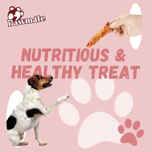 Miniatura 8 de Golosinas para perros Pawmate envueltos dobles de papa dulce y pollo, cecina de pollo saludable para perros de alto contenido de proteínas y bajo