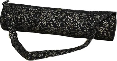Miniatura 10 de ICC - Bolsa de transporte para yoga con mandala, dorada, color negro y dorado, con cremallera completa, para gimnasio, playa, pilates, bolsa
