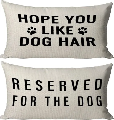 Miniatura 10 de Reservado para la funda de almohada del perro, regalos para amantes de los perros, decoración del perro, divertida funda de almohada para perro